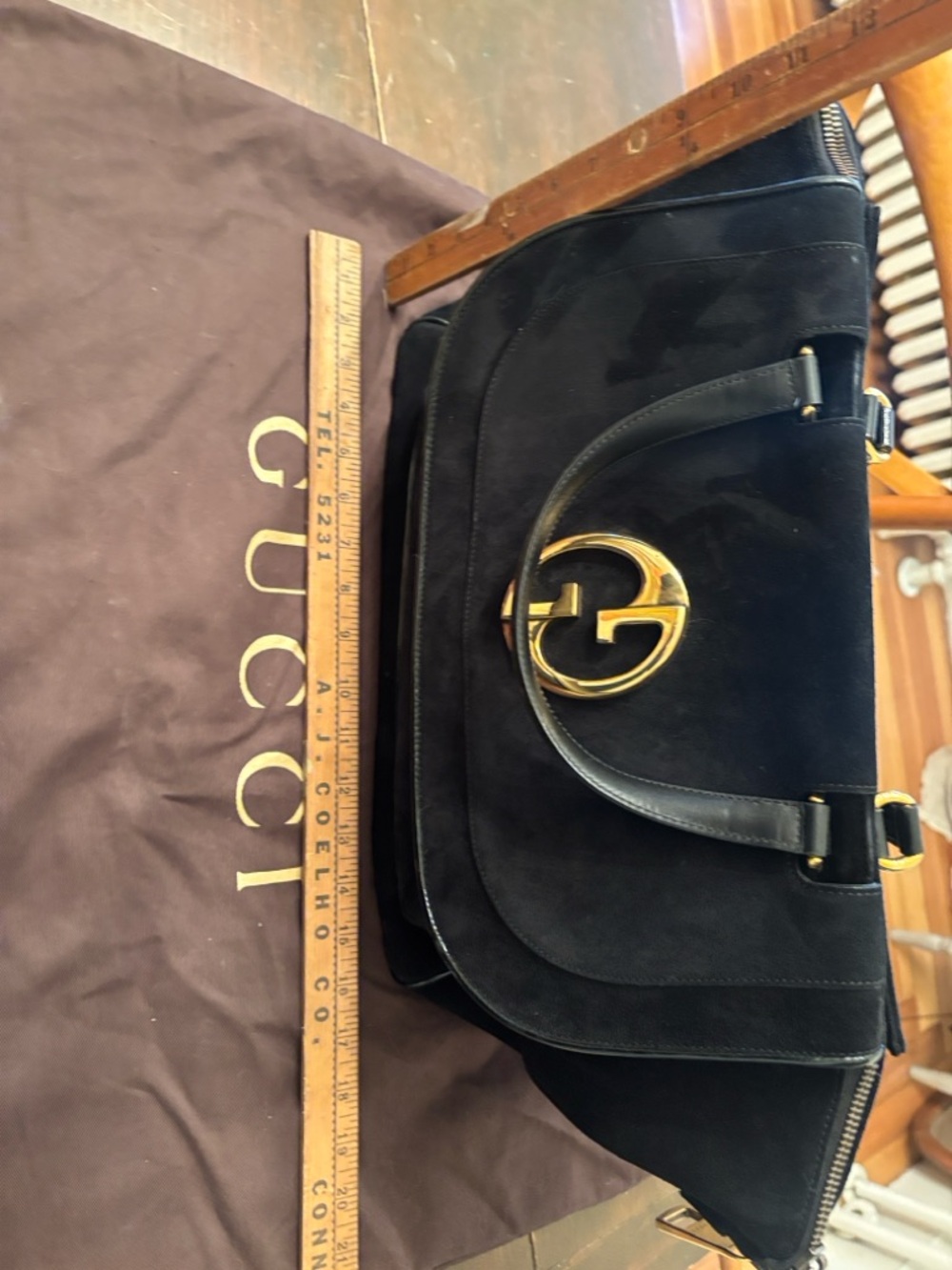 Gucci Tom Ford 1973 Weekender Bag, Black Suede - Picture 2 of 6
